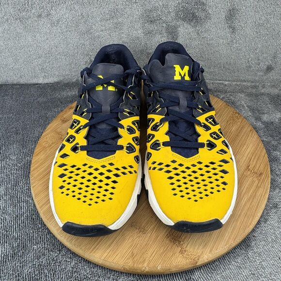Michigan Wolverines Shoes Mens 11 Navy Maize Nike Free Trainer 5.0 V6 AMP NCAA - Picture 3 of 11